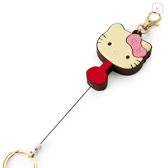 Japan Sanrio × Fujiya Chocolate Rubber Key Reel - Hello Kitty - 4