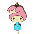 Japan Sanrio × Fujiya Chocolate Rubber Key Reel - My Melody - 3