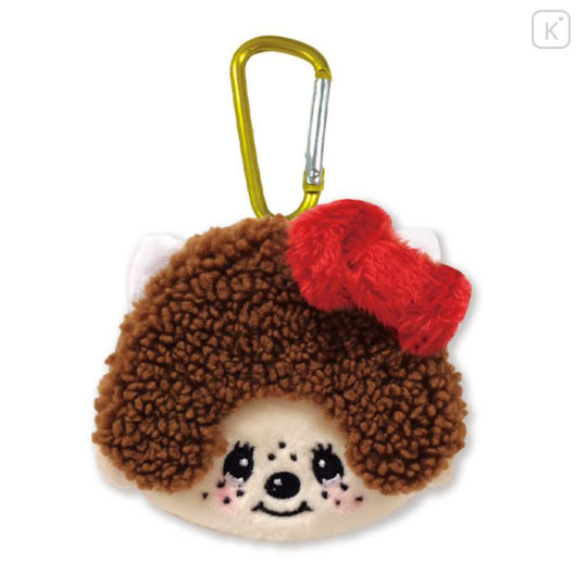 Japan Monchhichi × Sanrio Mascot Mini Pouch with Carabiner - Hello Kitty - 1