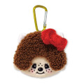 Japan Monchhichi × Sanrio Mascot Mini Pouch with Carabiner - Hello Kitty - 1