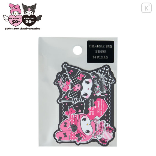 Japan Sanrio Vinyl Sticker - My Melody 50th Anniversary & Kuromi 20th Anniversary Close Friends - 1