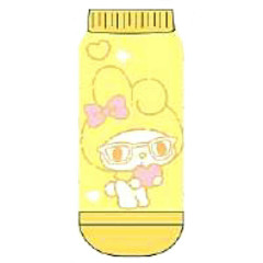 Japan Sanrio Socks - My Melody : Girly Pop Heart Yellow