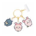 Japan Chiikawa Triple Acrylic Charm Keychain - Furuhonya Kani-chan : Tokyo Souvenirs - 1
