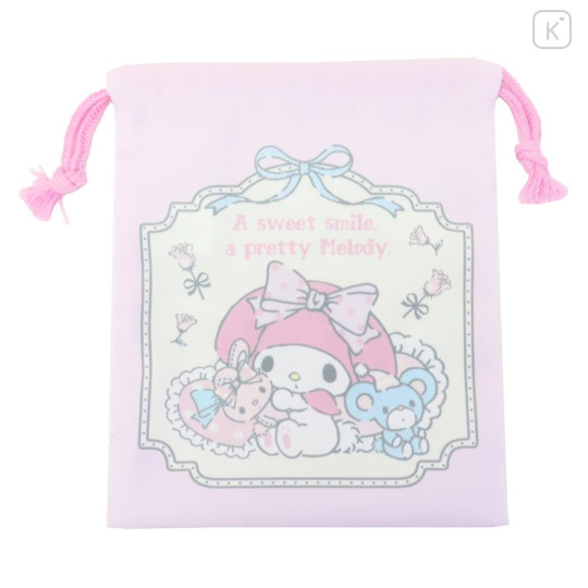 Japan Sanrio Drawstring Bag (S) - My Melody : Sweet Smile Pink - 1