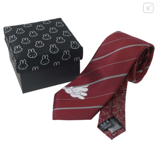 Japan Miffy Stylish Necktie - Red Striped - 1