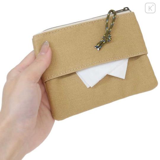 Japan Miffy Mini Pouch & Tissue Case - Miffy : Light Caramel Outdoor Fun - 2
