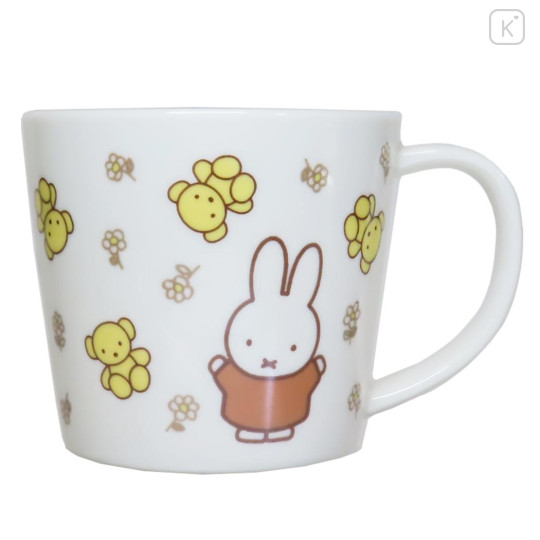 Japan Miffy Pottery Mug - Miffy : Teddy Bear Flower - 1