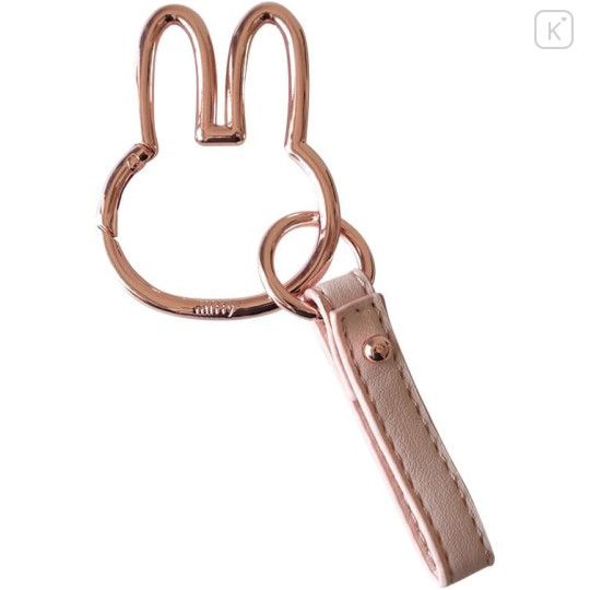 Japan Miffy Mascot Carabiner Smart Keychain - Miffy : Rose Gold - 1