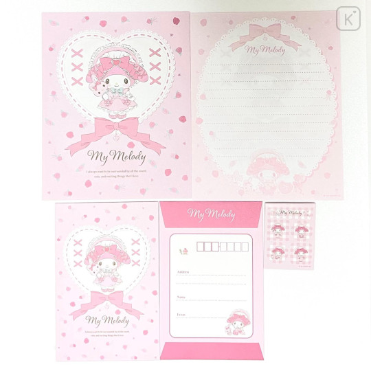 Japan Sanrio Stationery Letter Set - My Melody : Lolita Pink - 3
