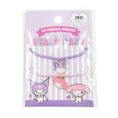 Japan Sanrio Hair Tie Set - Kuromi & My Melody : Charm