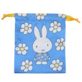 Japan Miffy Drawstring Bag - Miffy : Flower Blue Dress - 1