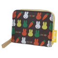 Japan Miffy Mini Wallet - Miffy : Black Colorful Carrot - 1