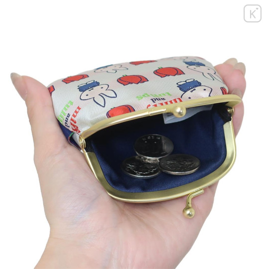 Japan Miffy Gamaguchi Wallet Coin Purse - Miffy : Grey Tulip - 3