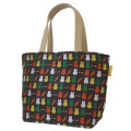 Japan Miffy Mini Tote Bag - Miffy : Black Colorful Carrot - 1