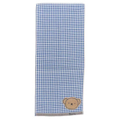 Japan Miffy Jacquard Embroidered Face Towel - Boris : Gingham Blue