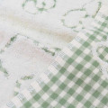 Japan Miffy Jacquard Embroidered Face Towel - Miffy : Animals Gingham Green - 2