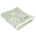Japan Miffy Jacquard Embroidered Face Towel - Miffy : Animals Gingham Green - 3