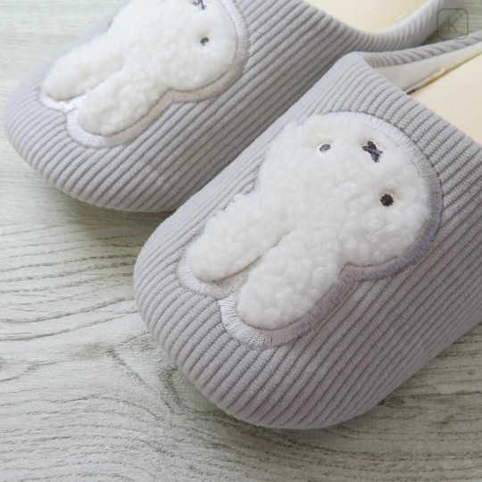 Japan Miffy Room Slippers - Miffy : Light Grey - 3