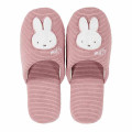 Japan Miffy Room Slippers - Miffy : Pink Striped - 1