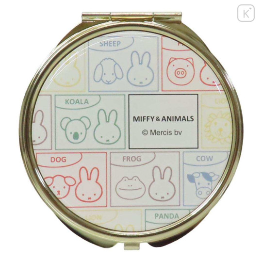 Japan Miffy Compact Double Mirror - Animals Colorful - 1