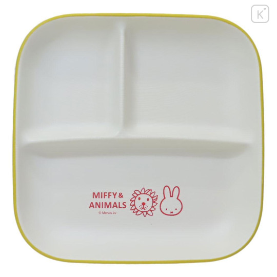 Japan Miffy Square Divided Plate - Miffy : Animals - 1