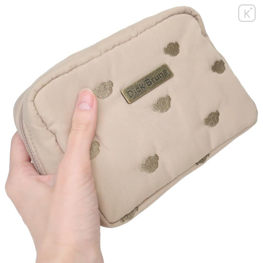 Japan Miffy Cosmetic Pouch - Boris : Milk Tea - 2