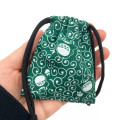 Japan Ghibli Stamp With Drawstring Bag - Totoro : Walking Green - 3