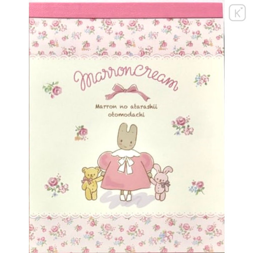Japan Sanrio Mini Notepad - Marron Cream : My Friends Pink Rose - 1