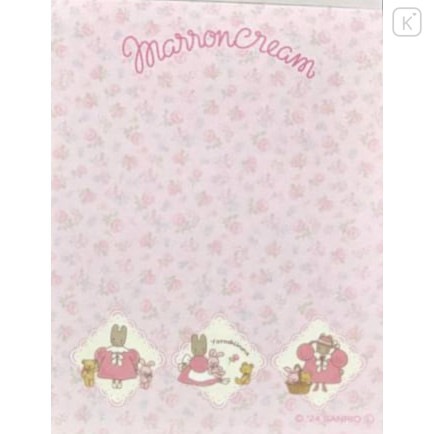 Japan Sanrio Mini Notepad - Marron Cream : My Friends Pink Rose - 2