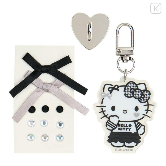 Japan Sanrio Original Charm Decoration Set - Hello Kitty : Monotone - 4