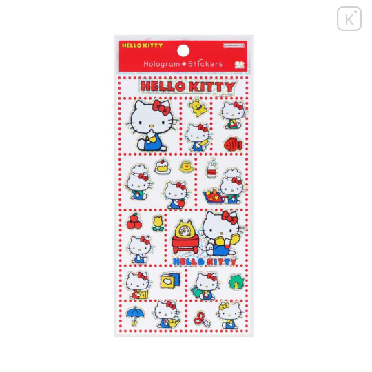 Japan Sanrio Hologram Sticker Sheet - Hello Kitty - 1