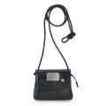 Japan Sanrio Genuine Leather Mini Pochette - Kuromi - 1
