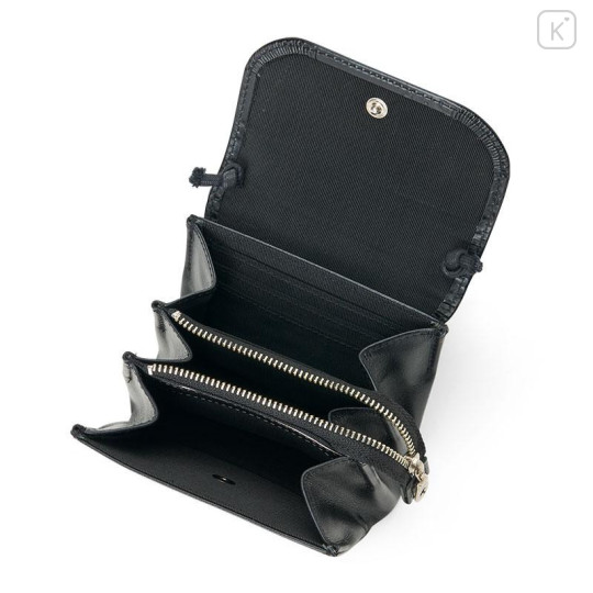 Japan Sanrio Genuine Leather Mini Pochette - Kuromi - 4