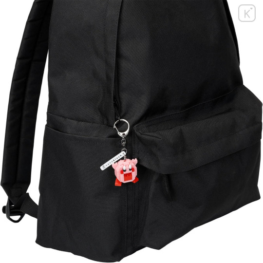 Japan Kirby Nanoblock n-fig Keychain - Kirby : Inhale - 3