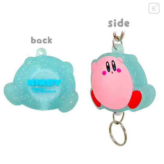 Japan Kirby Rubber Reel Keychain - Kirby : Glitter Hovering - 2