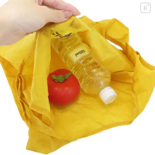 Japan Peanuts Eco Shopping Bag & Mascot Plush - Snoopy : Hug Charlie Brown Yellow - 3