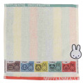 Japan Miffy Mini Towel Jacquard Handkerchief - Miffy : Animals Colorful - 1
