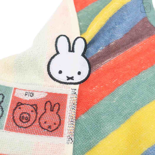 Japan Miffy Mini Towel Jacquard Handkerchief - Miffy : Animals Colorful - 2