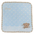 Japan Miffy Mini Towel Jacquard Handkerchief - Boris : Bubble Bath Blue Dot - 1
