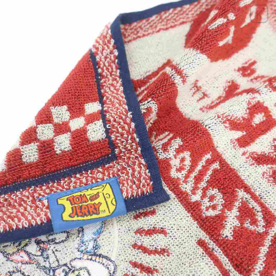 Japan Tom and Jerry Mini Towel Jacquard Handkerchief - Jerry : Play Time Follow Me - 2