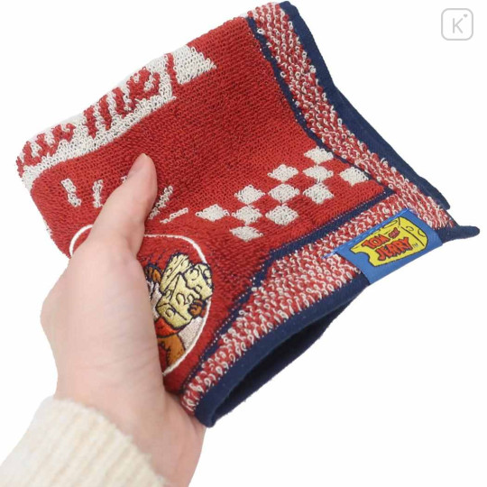 Japan Tom and Jerry Mini Towel Jacquard Handkerchief - Jerry : Play Time Follow Me - 3