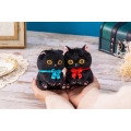 Japan Mofusand Mascot Holder - Sitting Black Cat Red Ribbon - 2