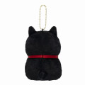 Japan Mofusand Mascot Holder - Sitting Black Cat Red Ribbon - 6