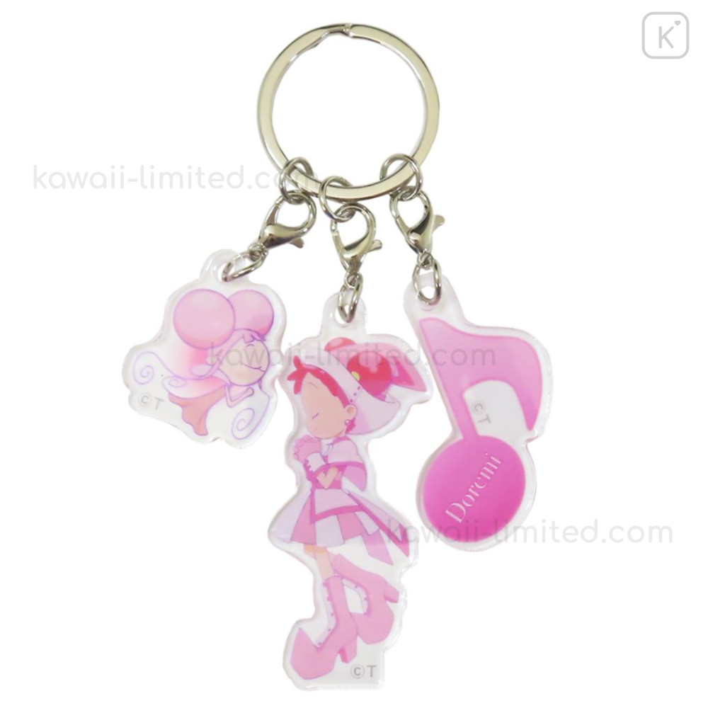 Japan Ojamajo Doremi Acrylic Keychain 3 Charm - Doremi & Dodo 25th