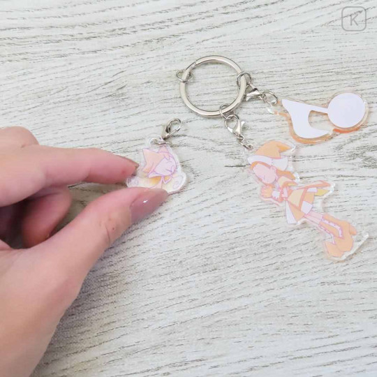 Japan Ojamajo Doremi Acrylic Keychain 3 Charm - Fujiwara Hazuki & Rere 25th Anniversary - 2