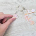 Japan Ojamajo Doremi Acrylic Keychain 3 Charm - Fujiwara Hazuki & Rere 25th Anniversary - 2