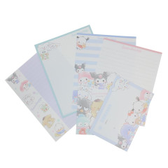 Japan Sanrio Volume Up Letter Envelope Set - Characters : Friends Always Together