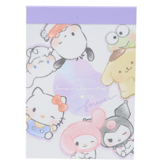 Japan Sanrio Mini Notepad - Characters : Friends Always Together Wink