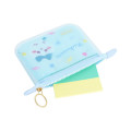 Japan Chiikawa Clear Flat Mini Pouch - Hachiware : Blue - 3