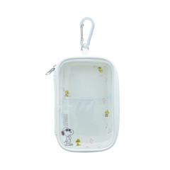 Japan Peanuts Clear Mini Pouch - Snoopy & Woodstock : Joe Cool White